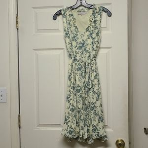 NWOT Loft Pleated Floral Dress XS/SP